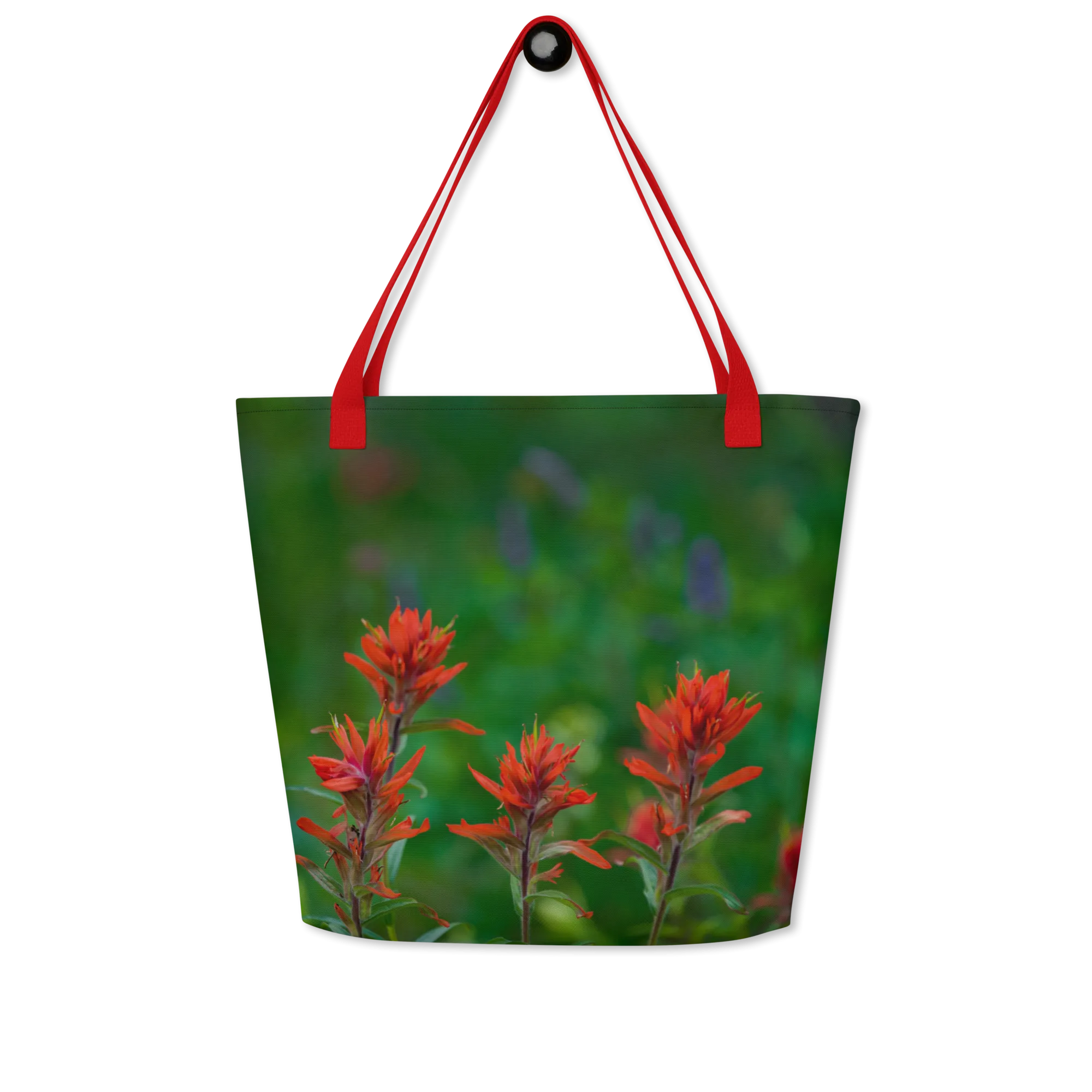Indian Paint Brush All-Over Print Large Tote Bag