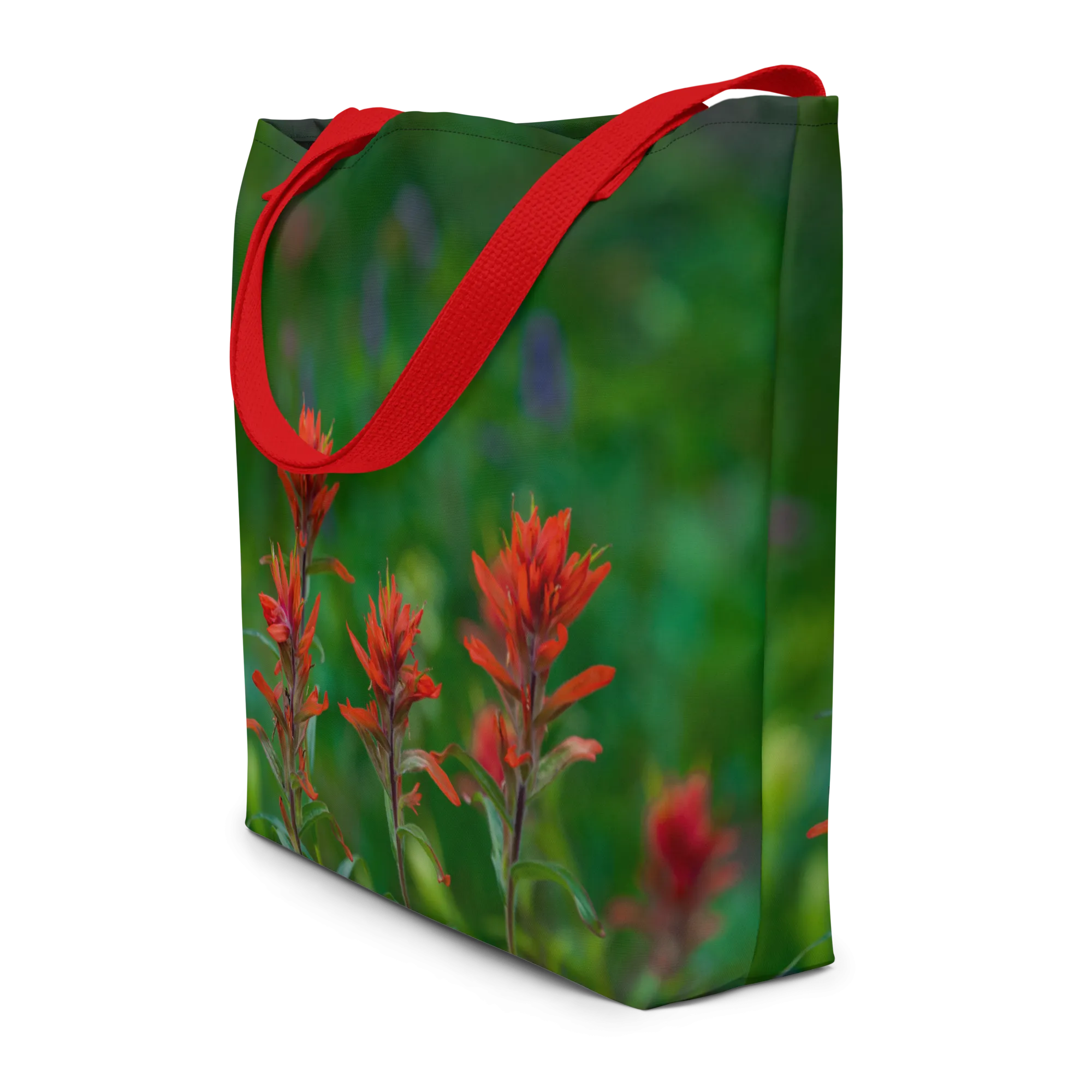 Indian Paint Brush All-Over Print Large Tote Bag