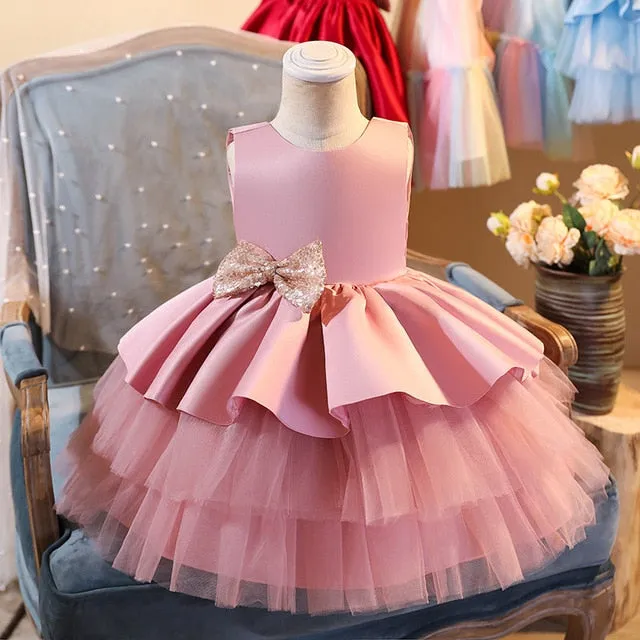 Infant Baby Girl Dress Lace Tulle Baptism Dresses for Girls 1st Year Birthday Beading Appliqued Party Wedding Baby Clothing