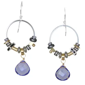 Iolite Element Hoop Earrings