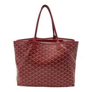 Isabelle Red Tote Bag in Coated Canvas, Silver hardware