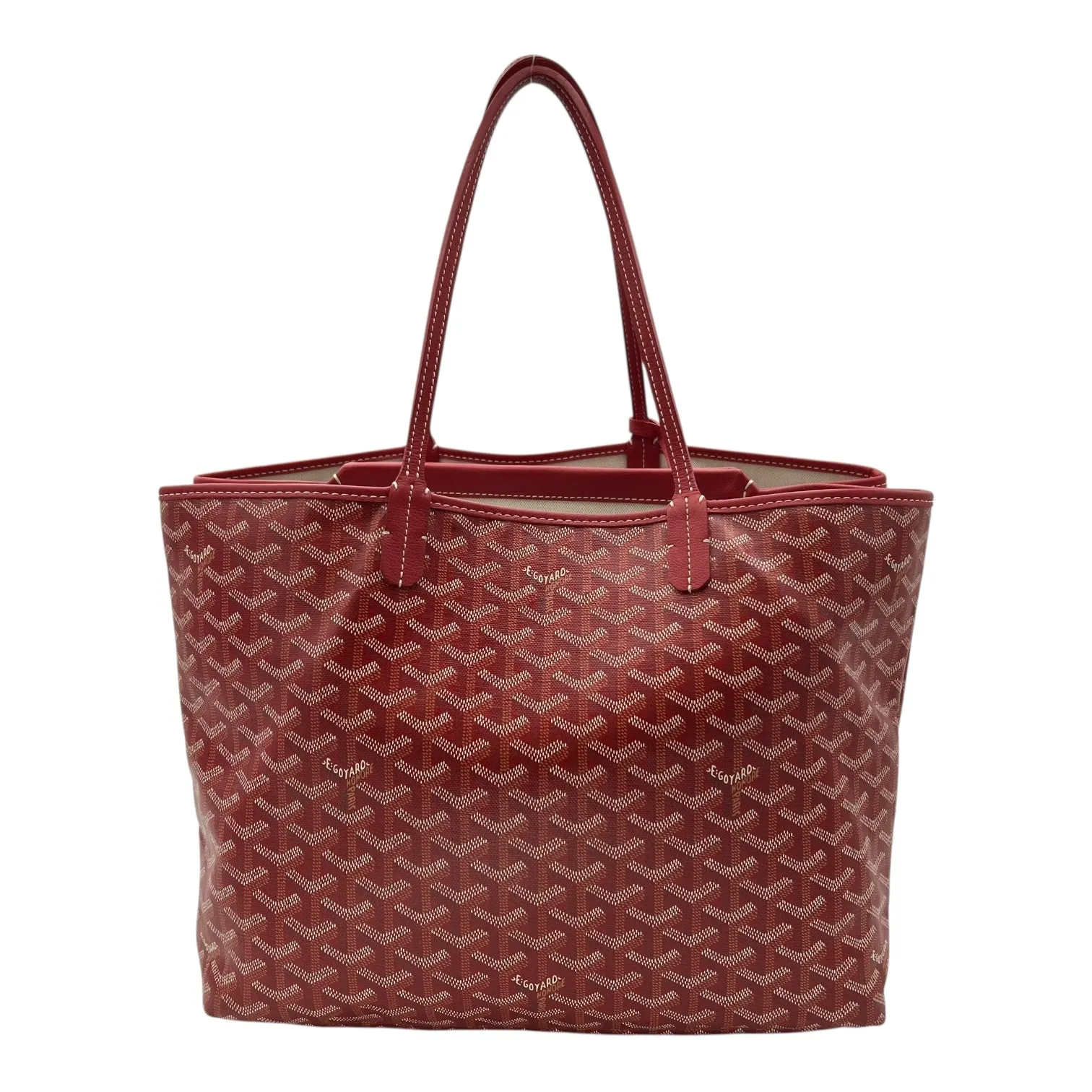 Isabelle Red Tote Bag in Coated Canvas, Silver hardware