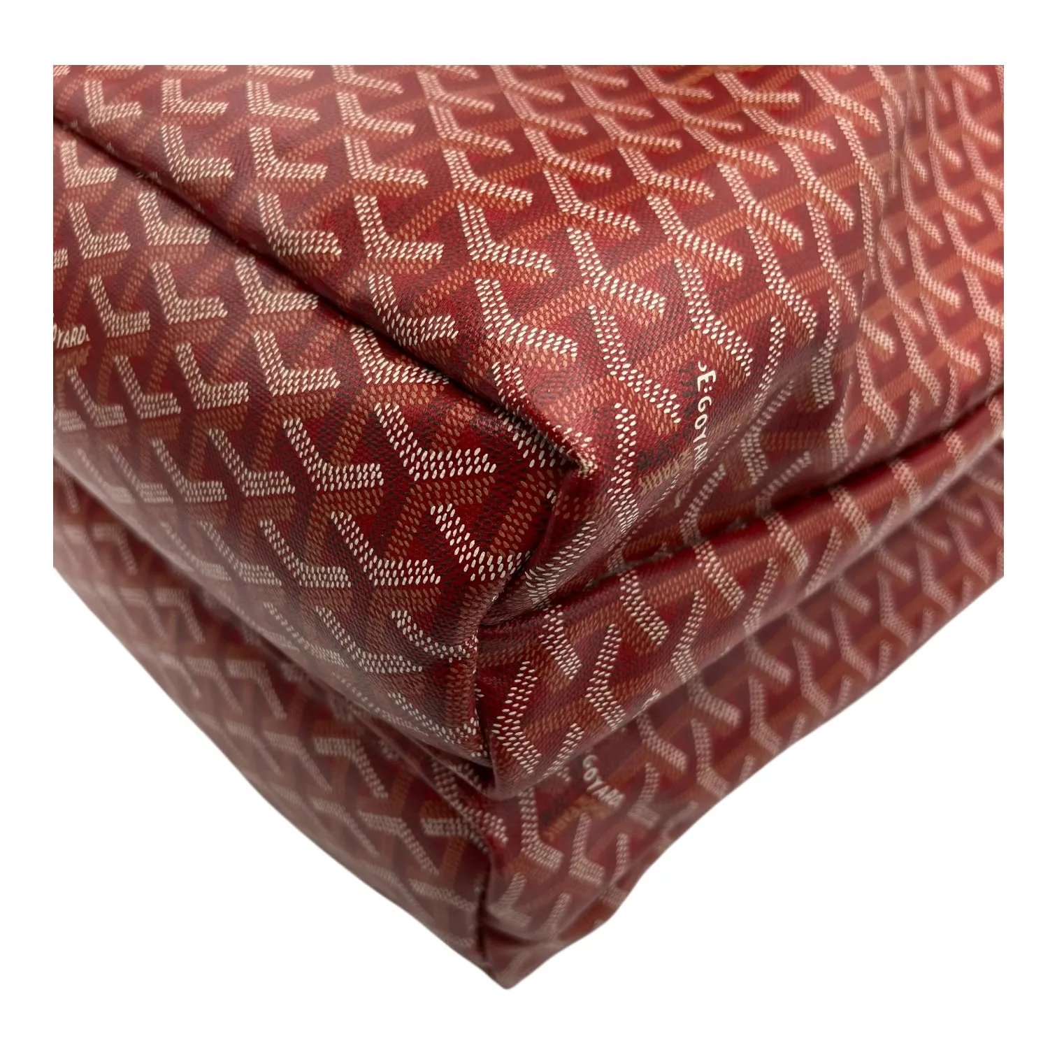 Isabelle Red Tote Bag in Coated Canvas, Silver hardware