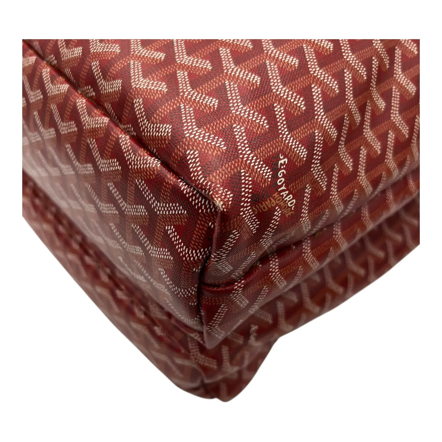 Isabelle Red Tote Bag in Coated Canvas, Silver hardware