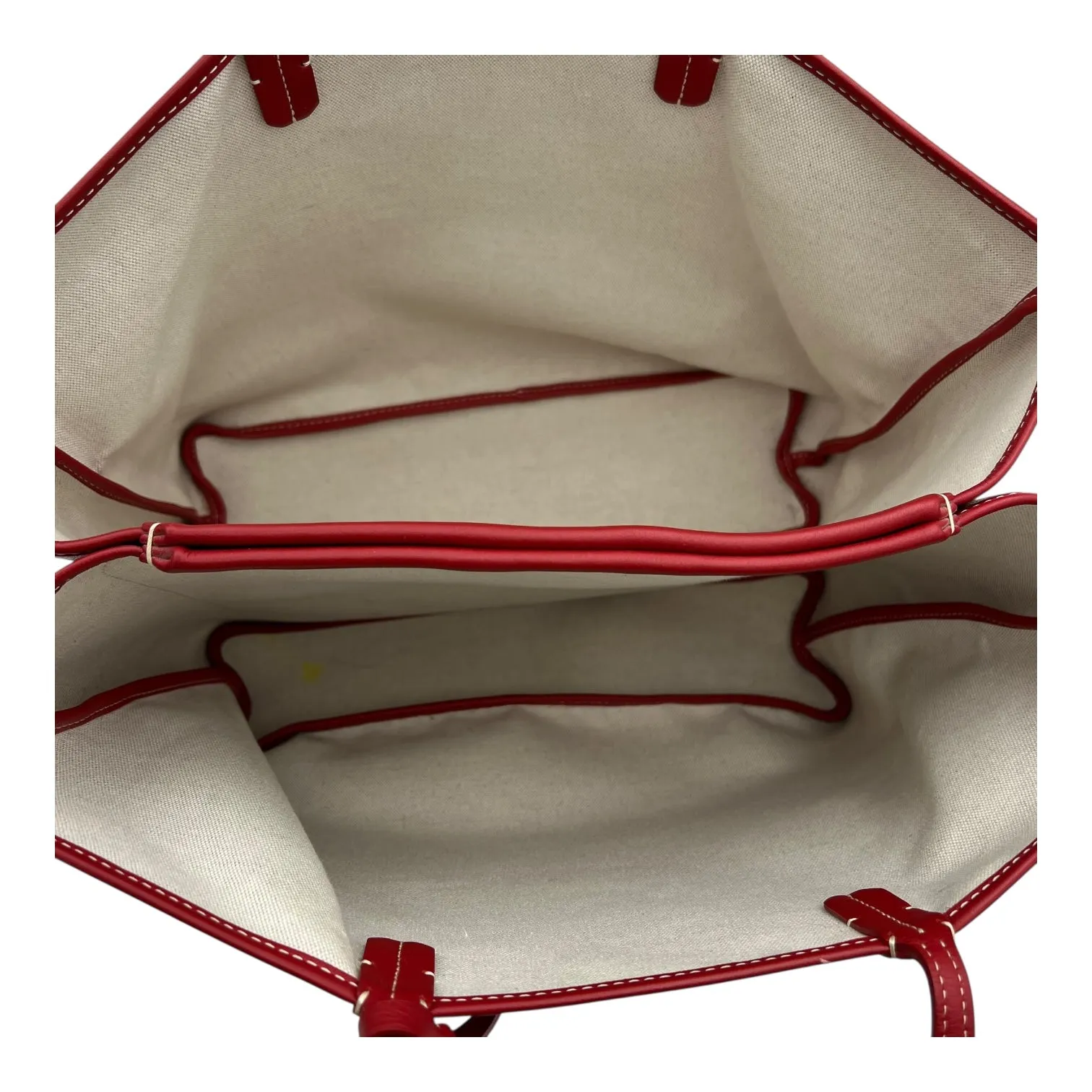 Isabelle Red Tote Bag in Coated Canvas, Silver hardware