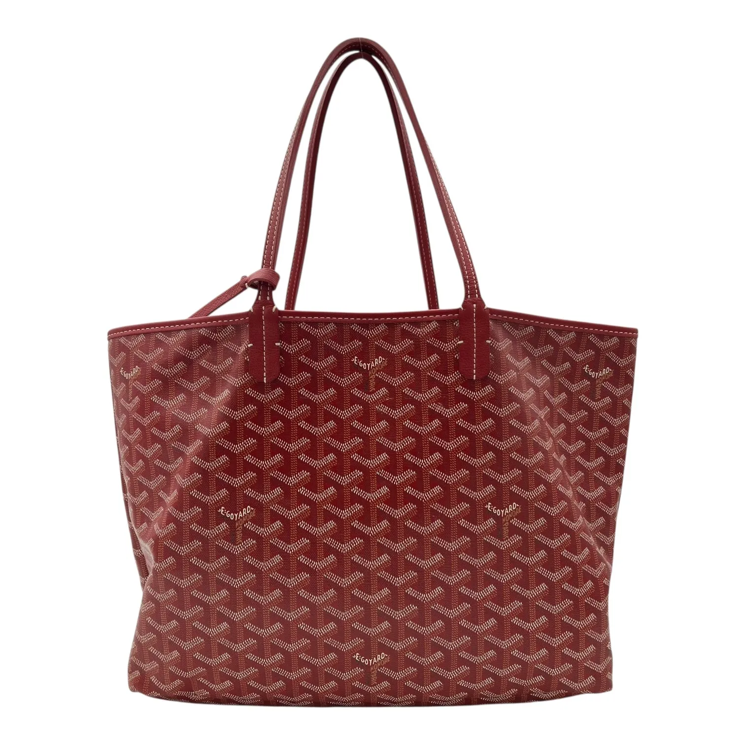 Isabelle Red Tote Bag in Coated Canvas, Silver hardware