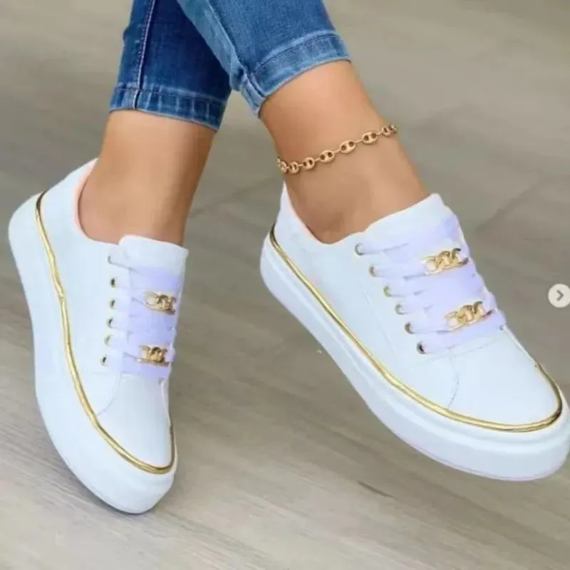 JELENE™ | Luxe Chain Platform Sneakers