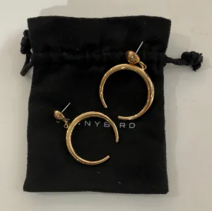 Jenny Bird Gold Plated Hanging Half Hoop