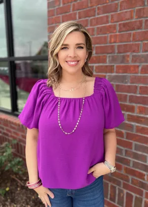 Jessica Off-The-Shoulder Top In Magenta