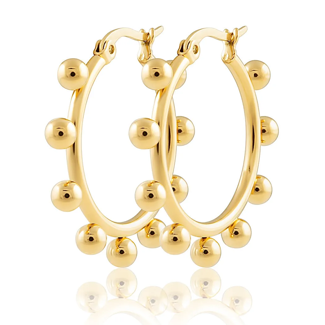 JEWELRY - Erin Studded Hoops - Small