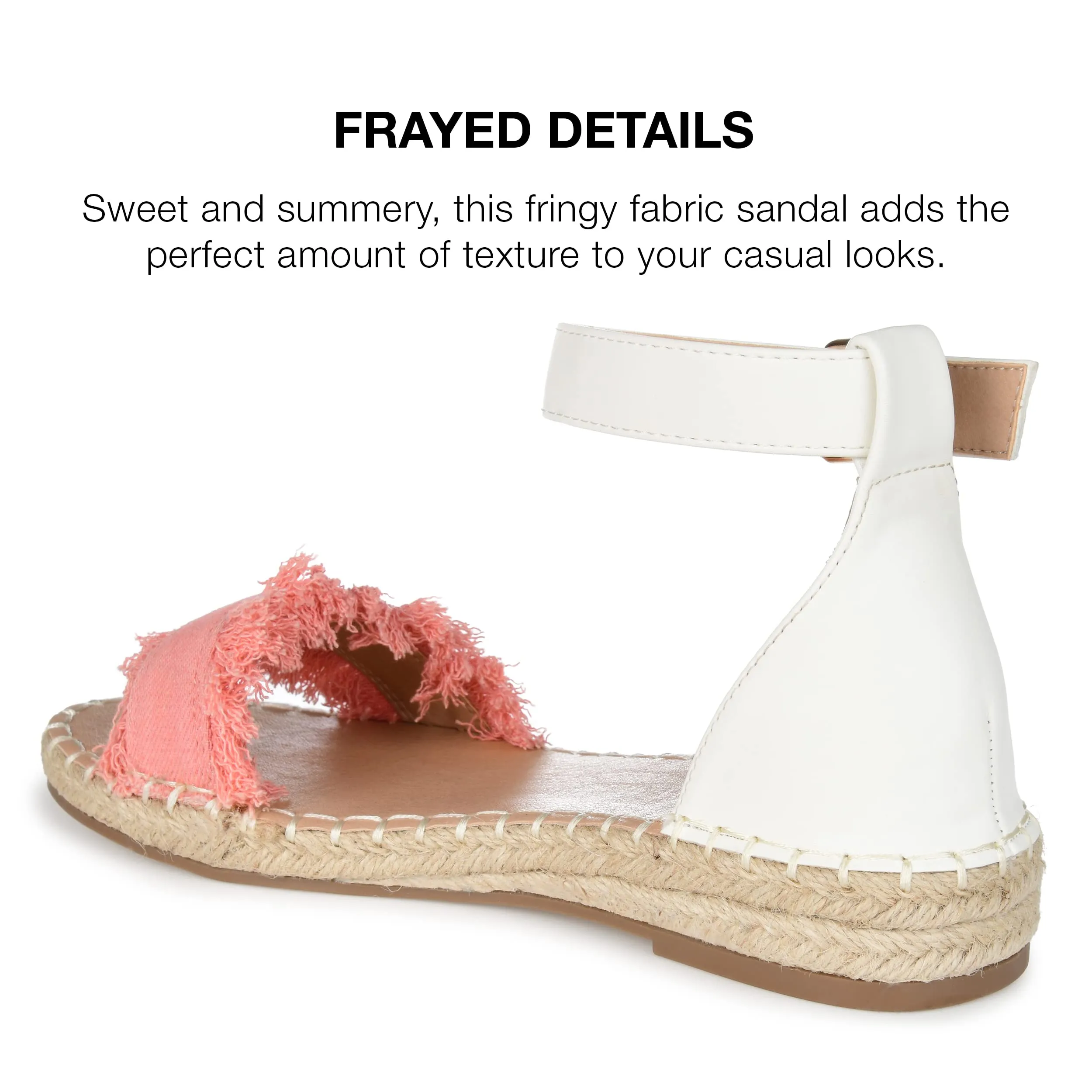 Journee Womens Tristeen Tru Comfort Foam Espadrille Sandals Pink