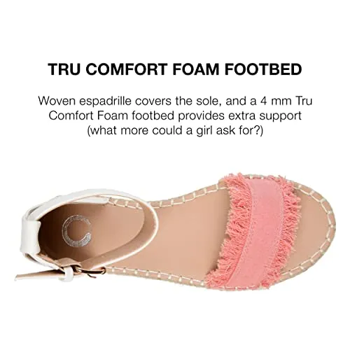 Journee Womens Tristeen Tru Comfort Foam Espadrille Sandals Pink