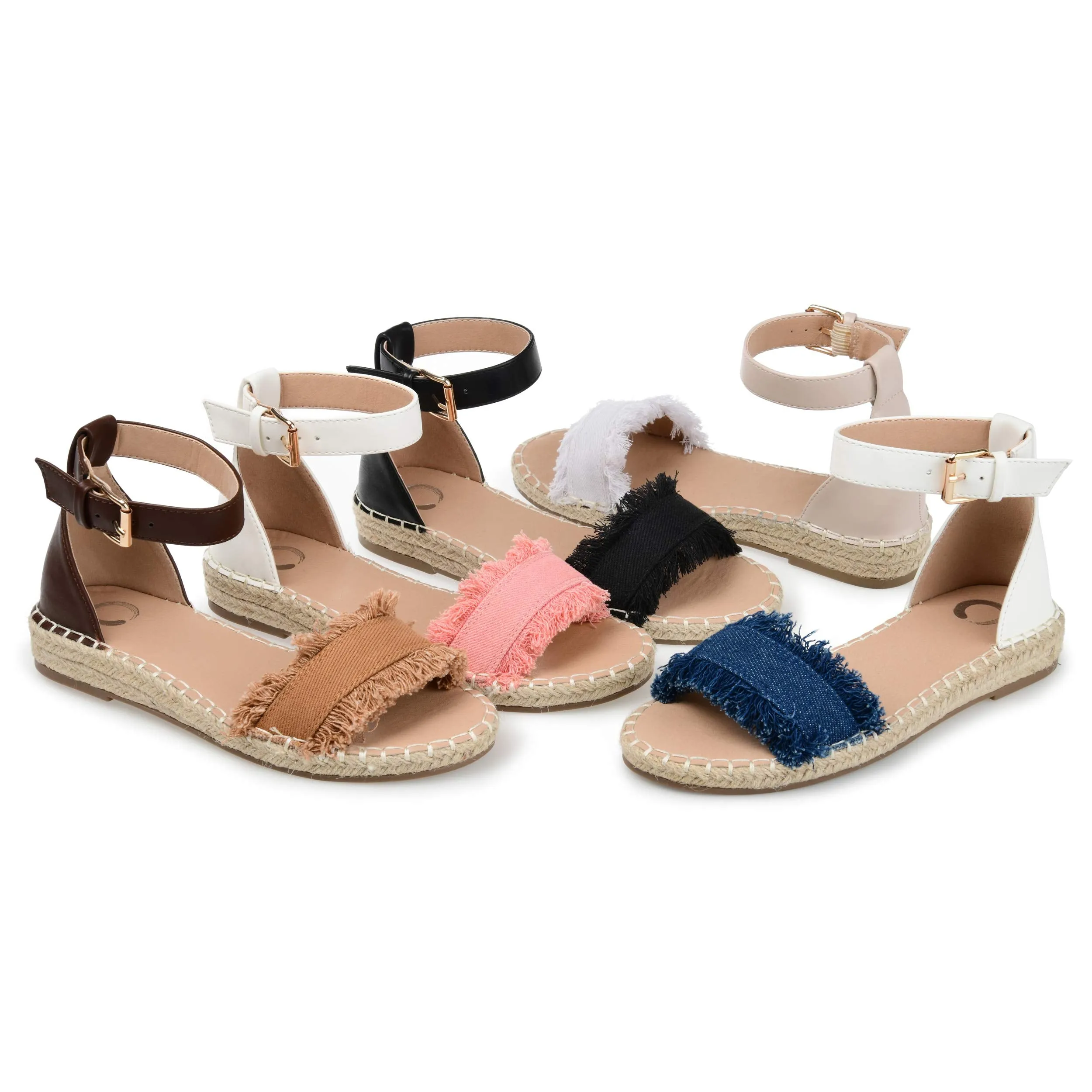 Journee Womens Tristeen Tru Comfort Foam Espadrille Sandals Pink