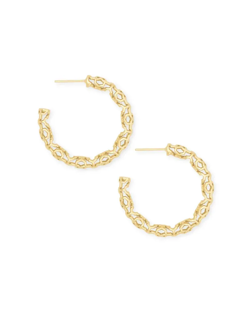 Kendra Scott Maggie 1.5" Filigree Hoop