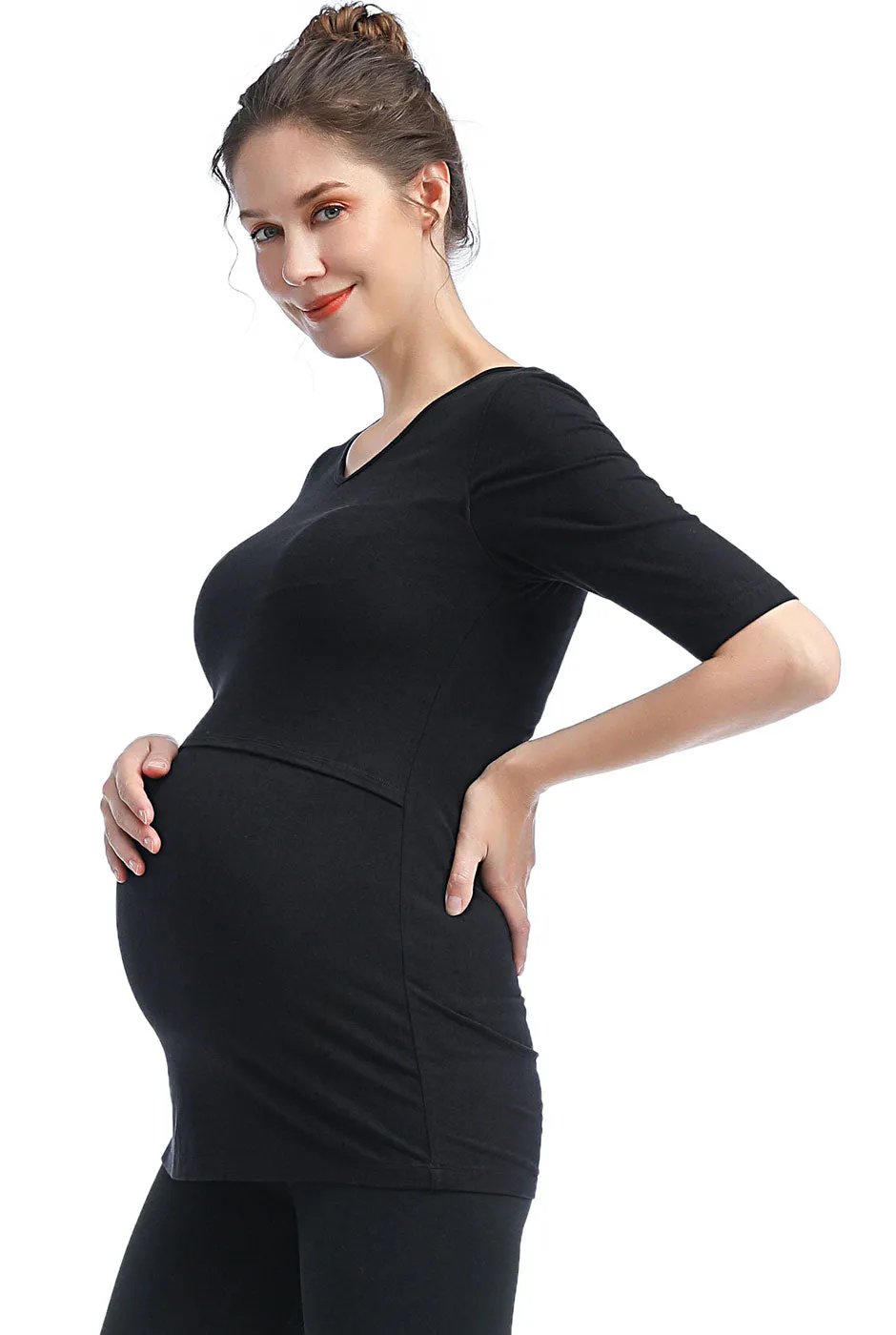 Kimi   Kai Essential Maternity & Nursing Tiered Top