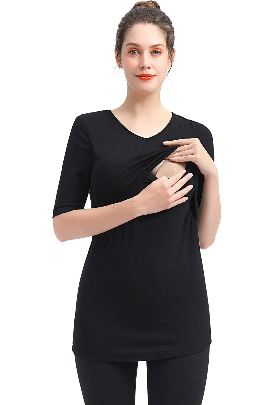 Kimi   Kai Essential Maternity & Nursing Tiered Top