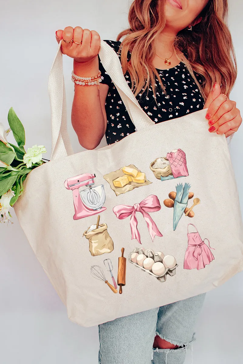 Knead The Love Canvas Jumbo Tote