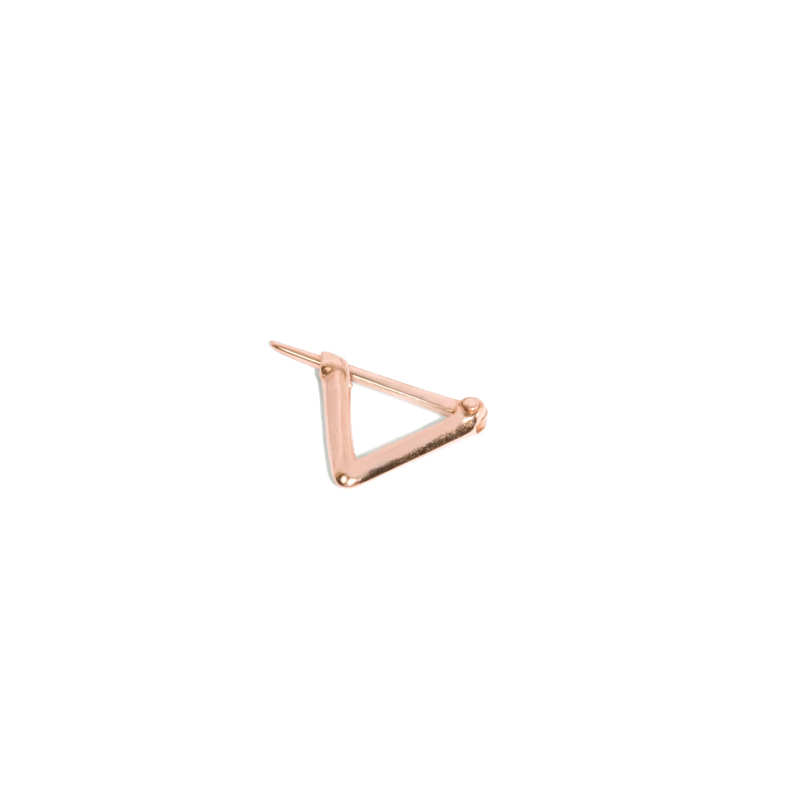Knife-Edged Triangle Hoop Earring