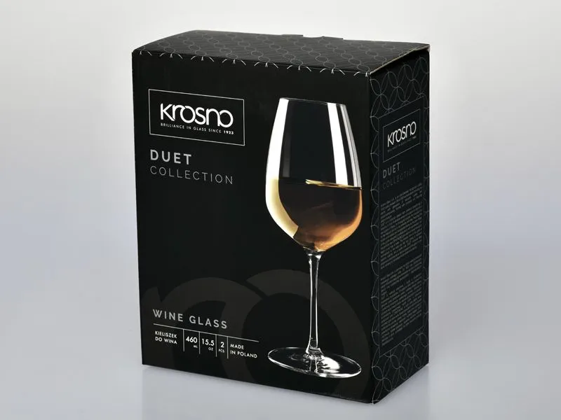 Krosno Duet Wine Glass 460ml - 2 Pack