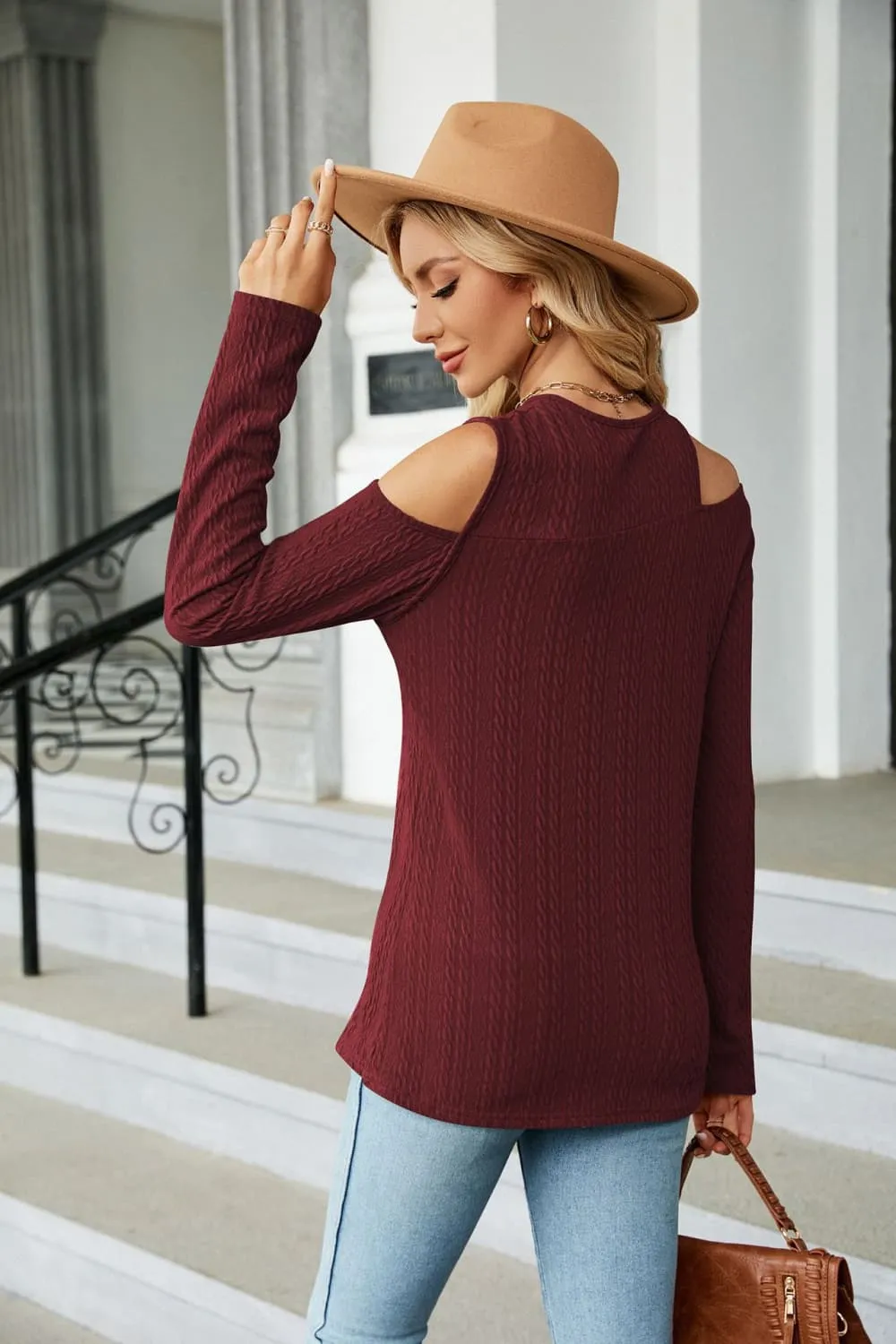 Kym Cold Shoulder Long Sleeve Top