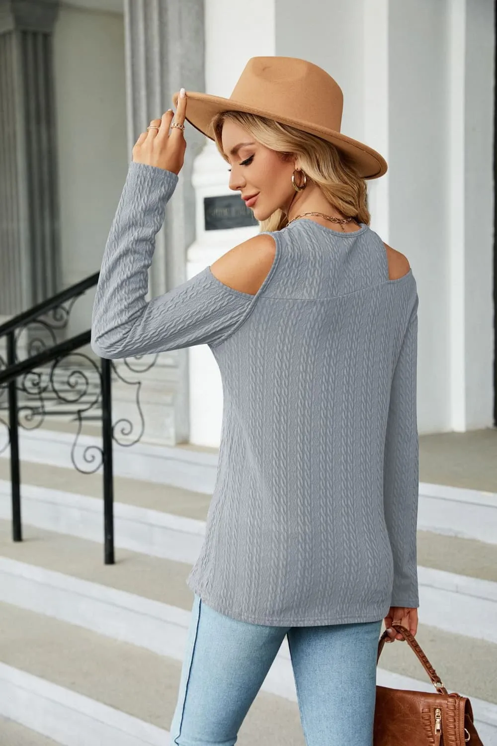 Kym Cold Shoulder Long Sleeve Top