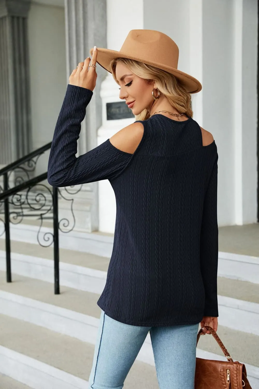 Kym Cold Shoulder Long Sleeve Top
