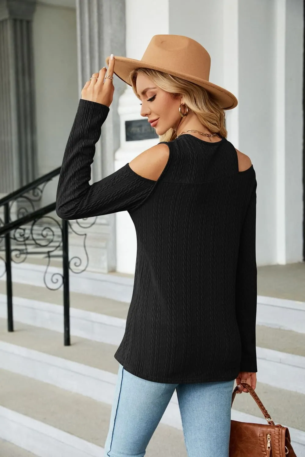 Kym Cold Shoulder Long Sleeve Top