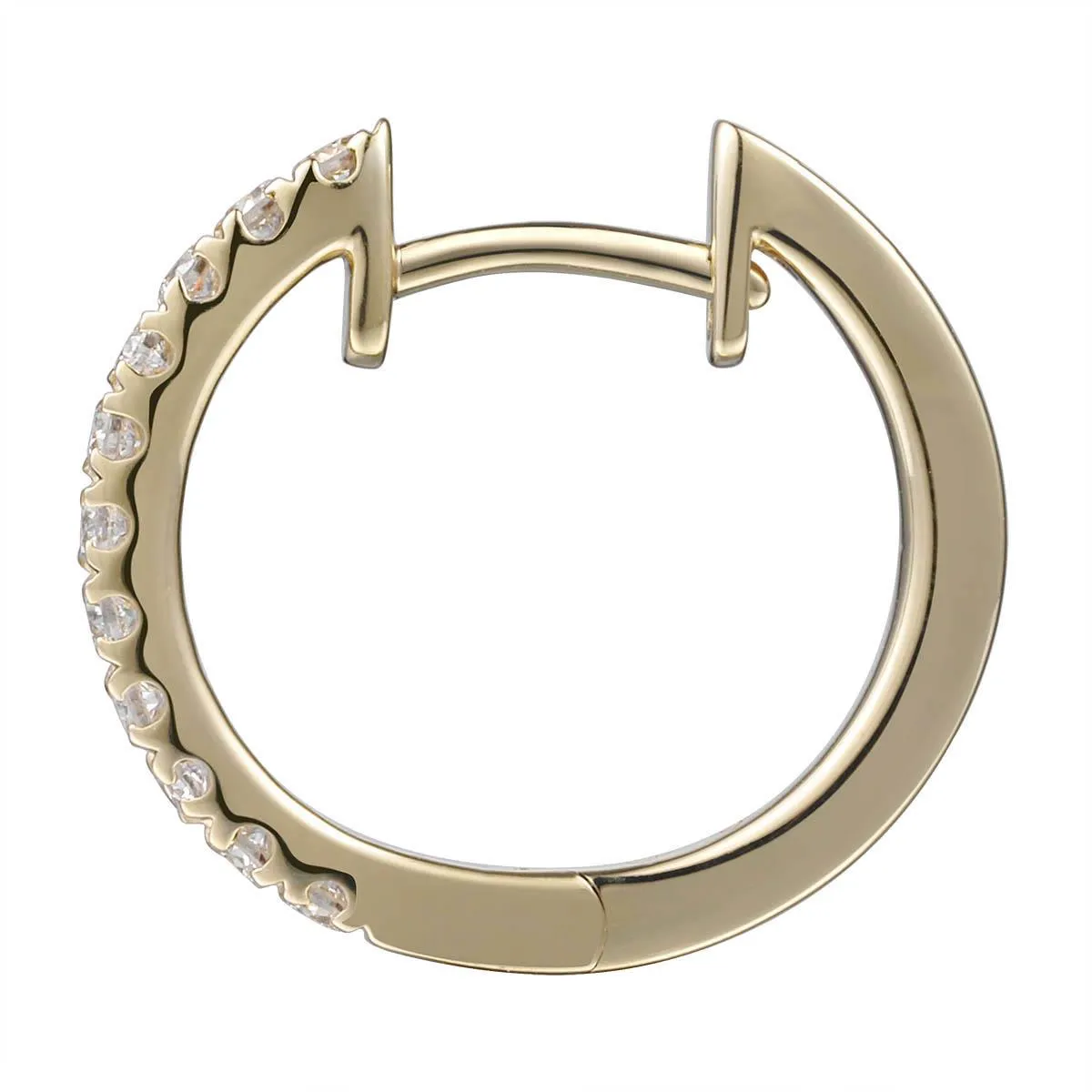 Ladies Diamond Hoop Huguie Earrings 0.20ctw