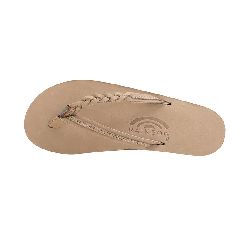 Ladies Flirty Braidy Single Layer Premier Leather Sandal