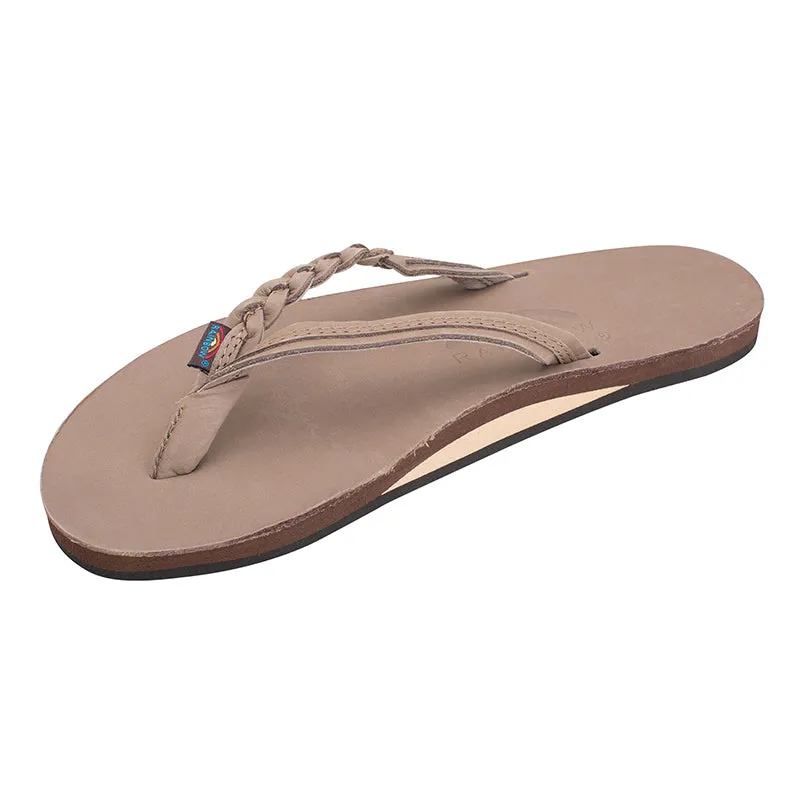 Ladies Flirty Braidy Single Layer Premier Leather Sandal