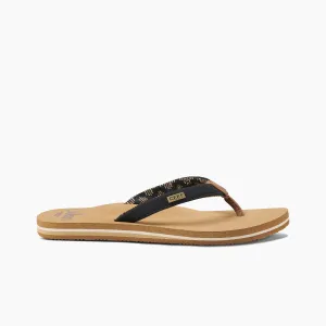 LADIES REEF CUSHION SANDS - BLACK/TAN