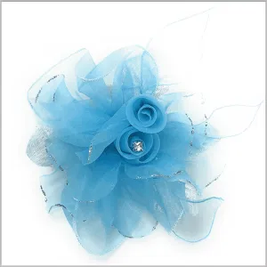 Lapel Flower- Flower2 Blue - Prom - Fashion - Wedding