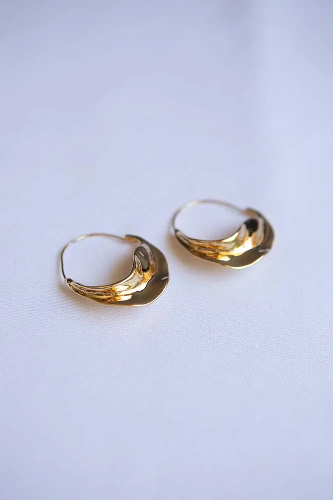 Large Leaf Swirl Earrings