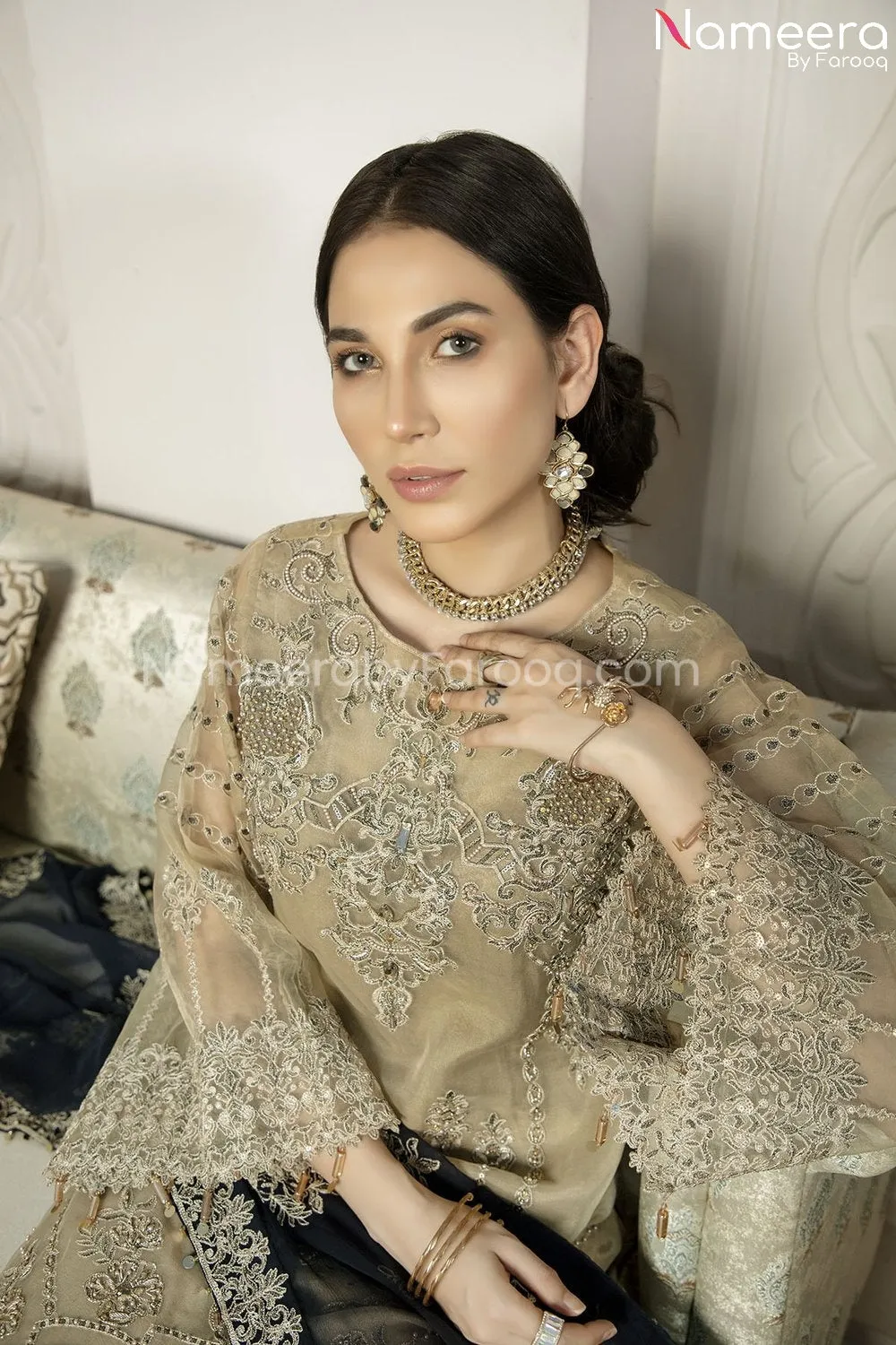Latest Pakistani Dress Chiffon for Wedding Party #BP170