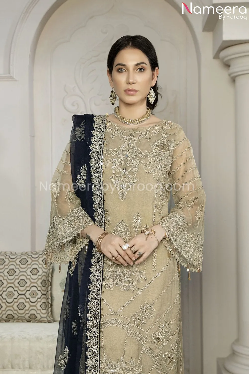 Latest Pakistani Dress Chiffon for Wedding Party #BP170