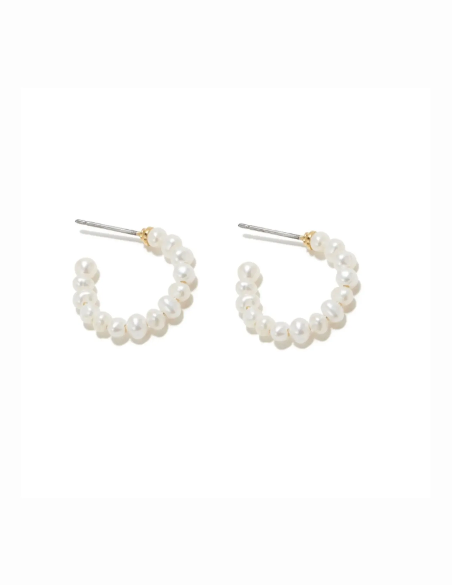 Lele Sadoughi Freshwater Pearl Huggie Hoop