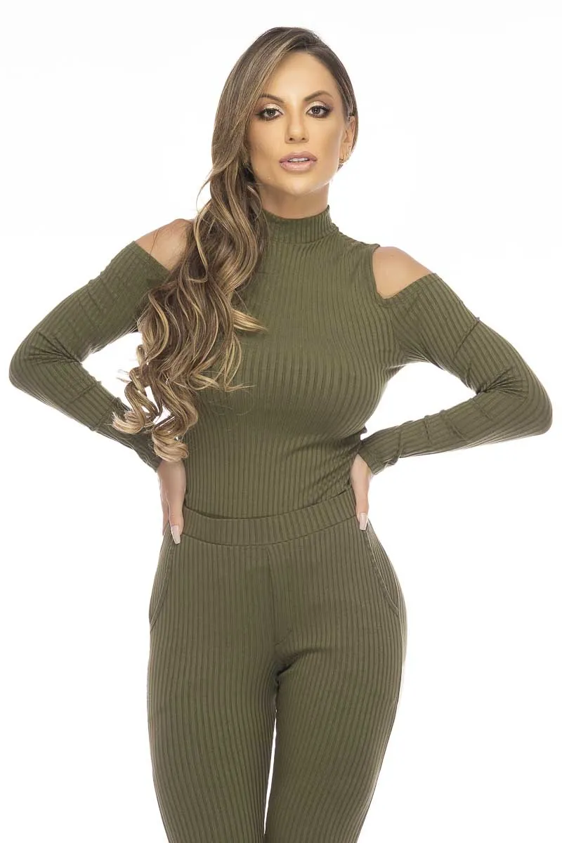 Let's Gym Cold Shoulder Top
