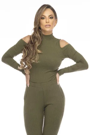 Let's Gym Cold Shoulder Top