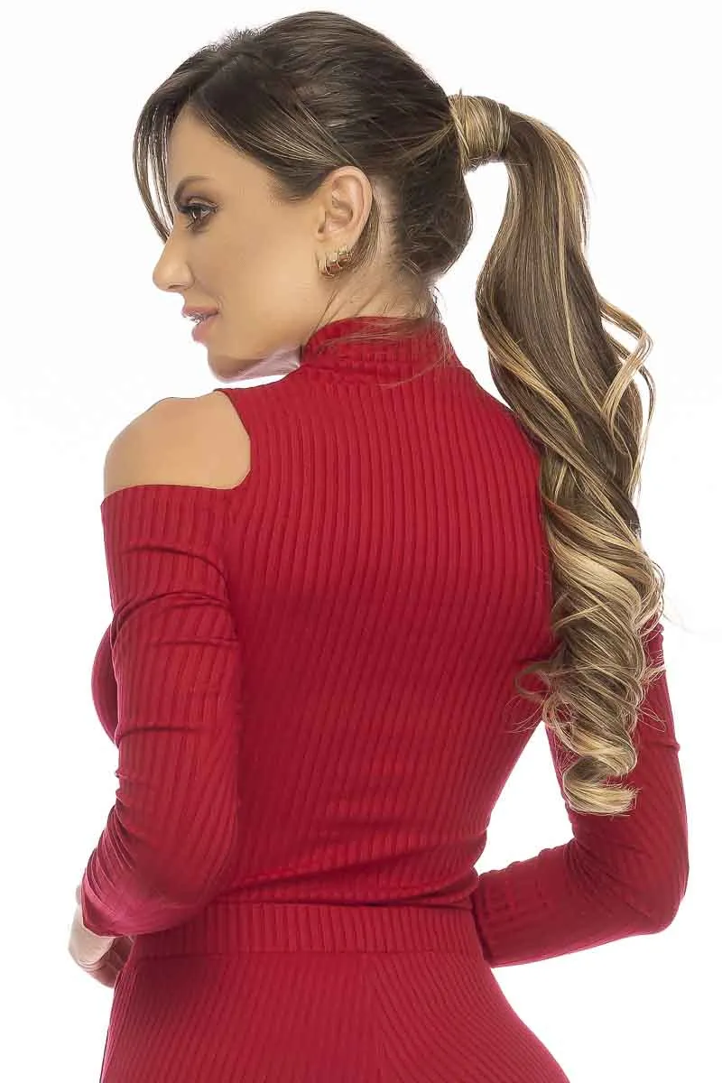 Let's Gym Cold Shoulder Top