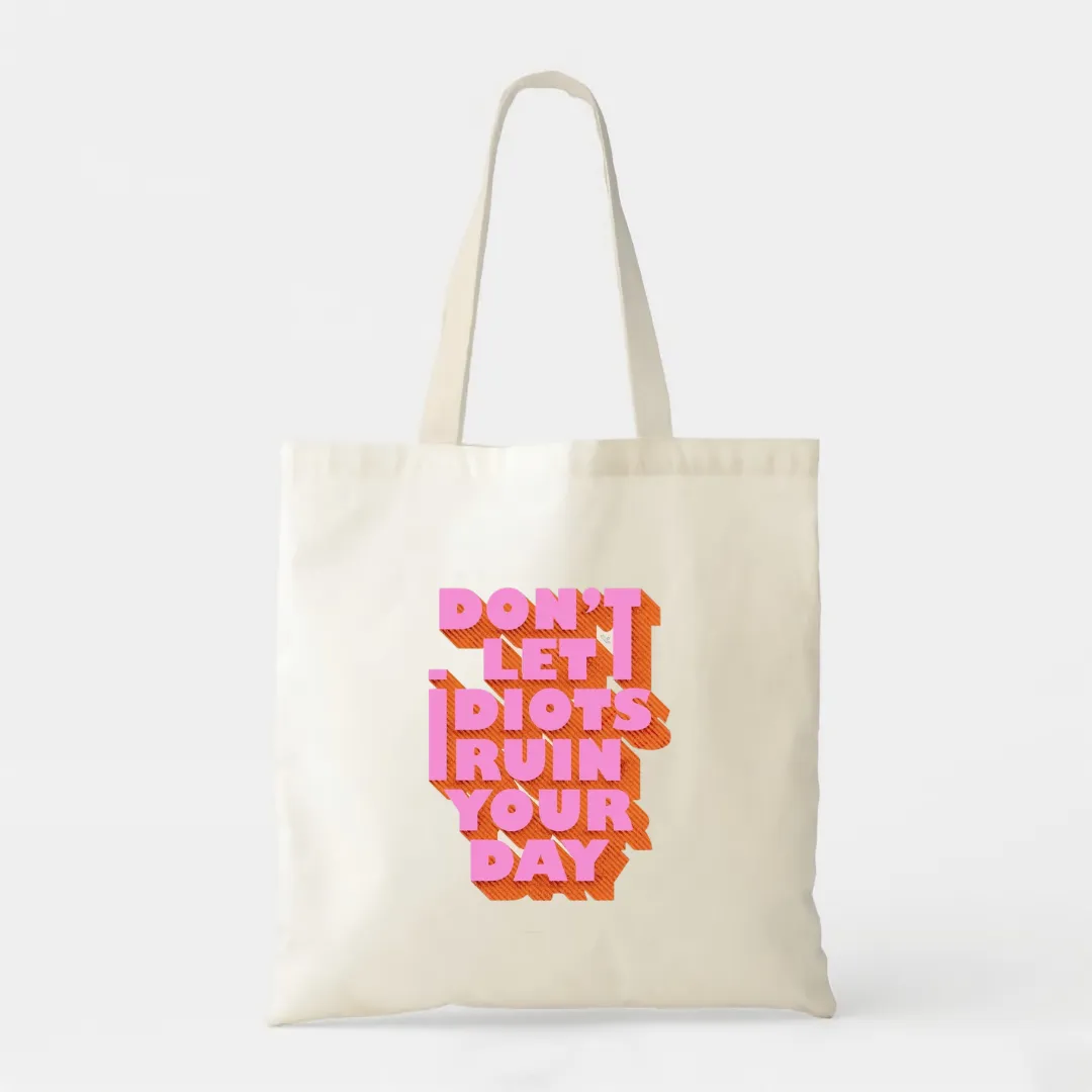 Life Quote - White Cotton Tote Bag