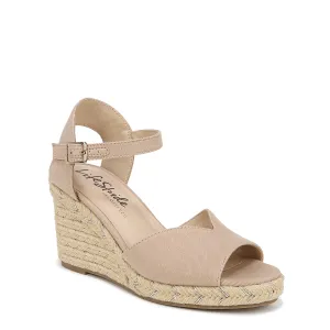 LifeStride Womens Tess Wedge Espadrille Sandals Tender Taupe 9 W
