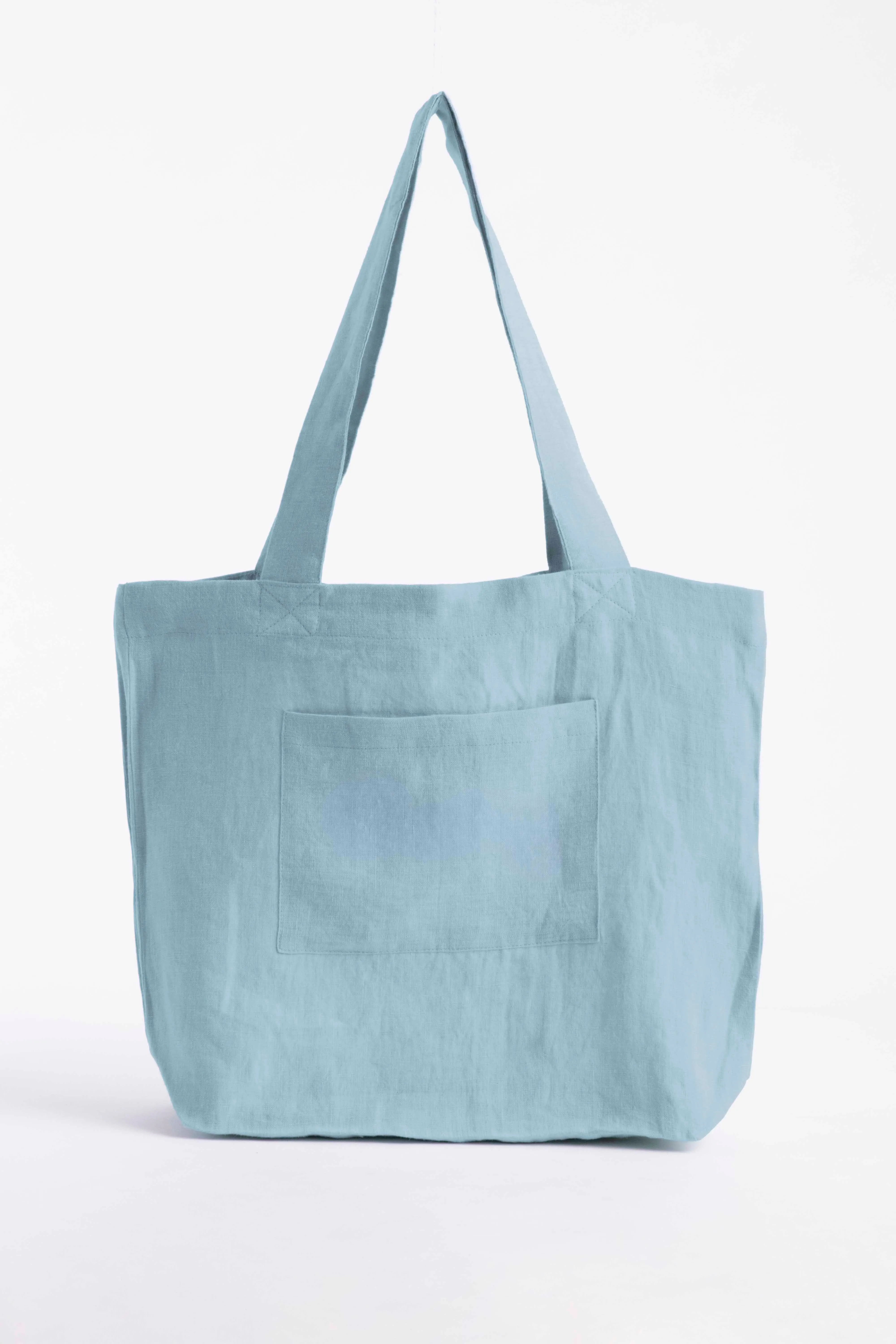 Linen Tote Bag-Caramel Brown