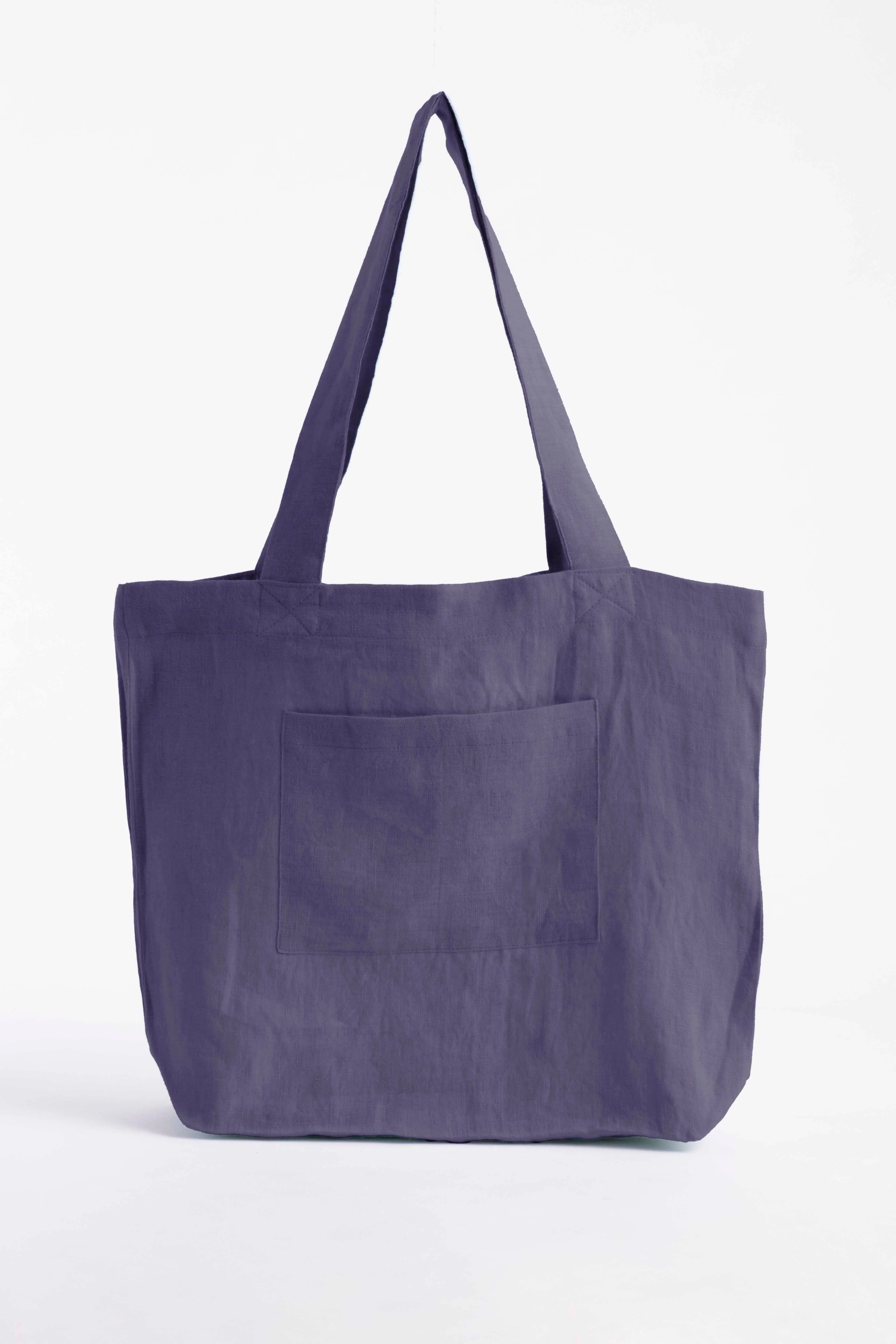 Linen Tote Bag-Caramel Brown