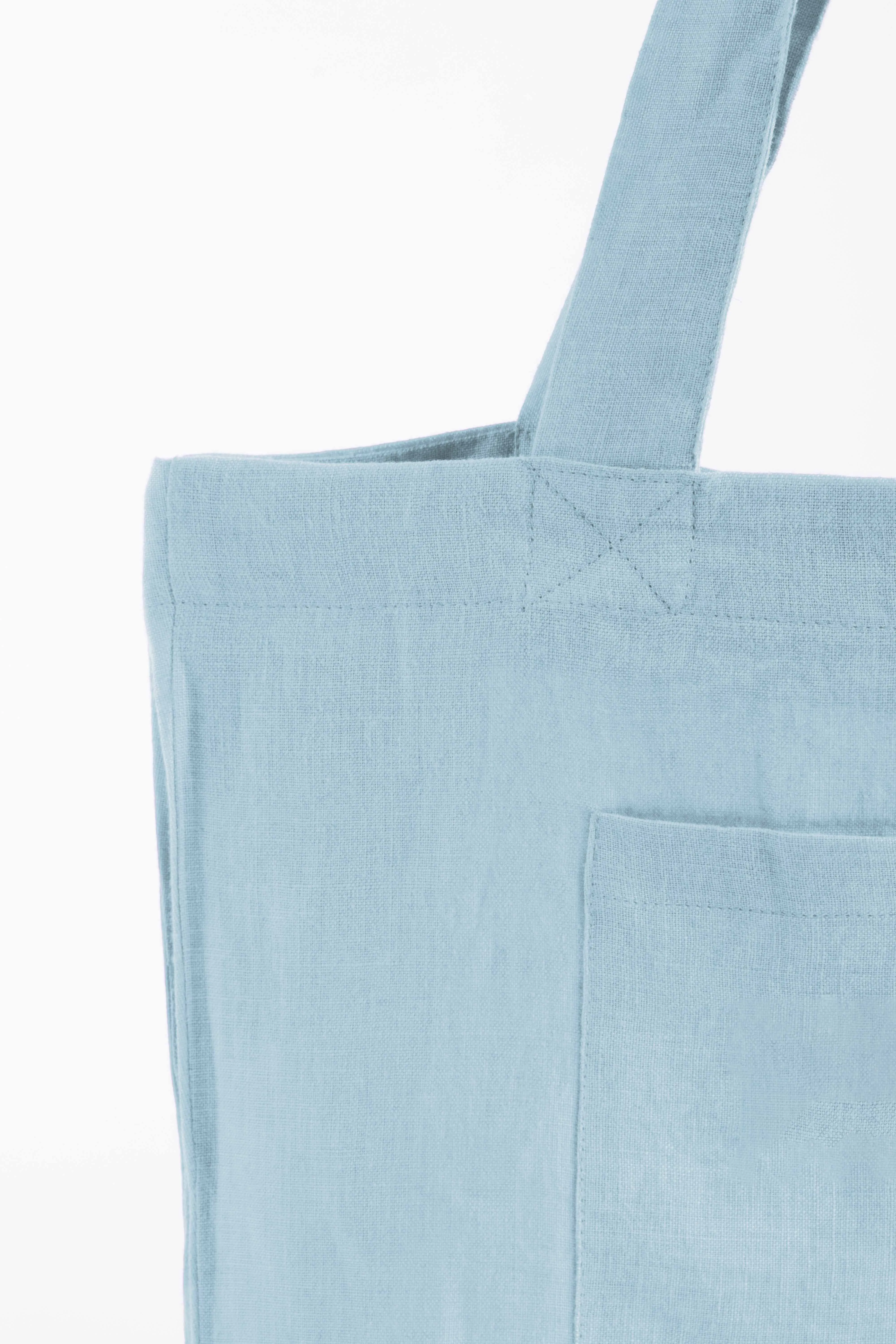 Linen Tote Bag-Charcoal Grey