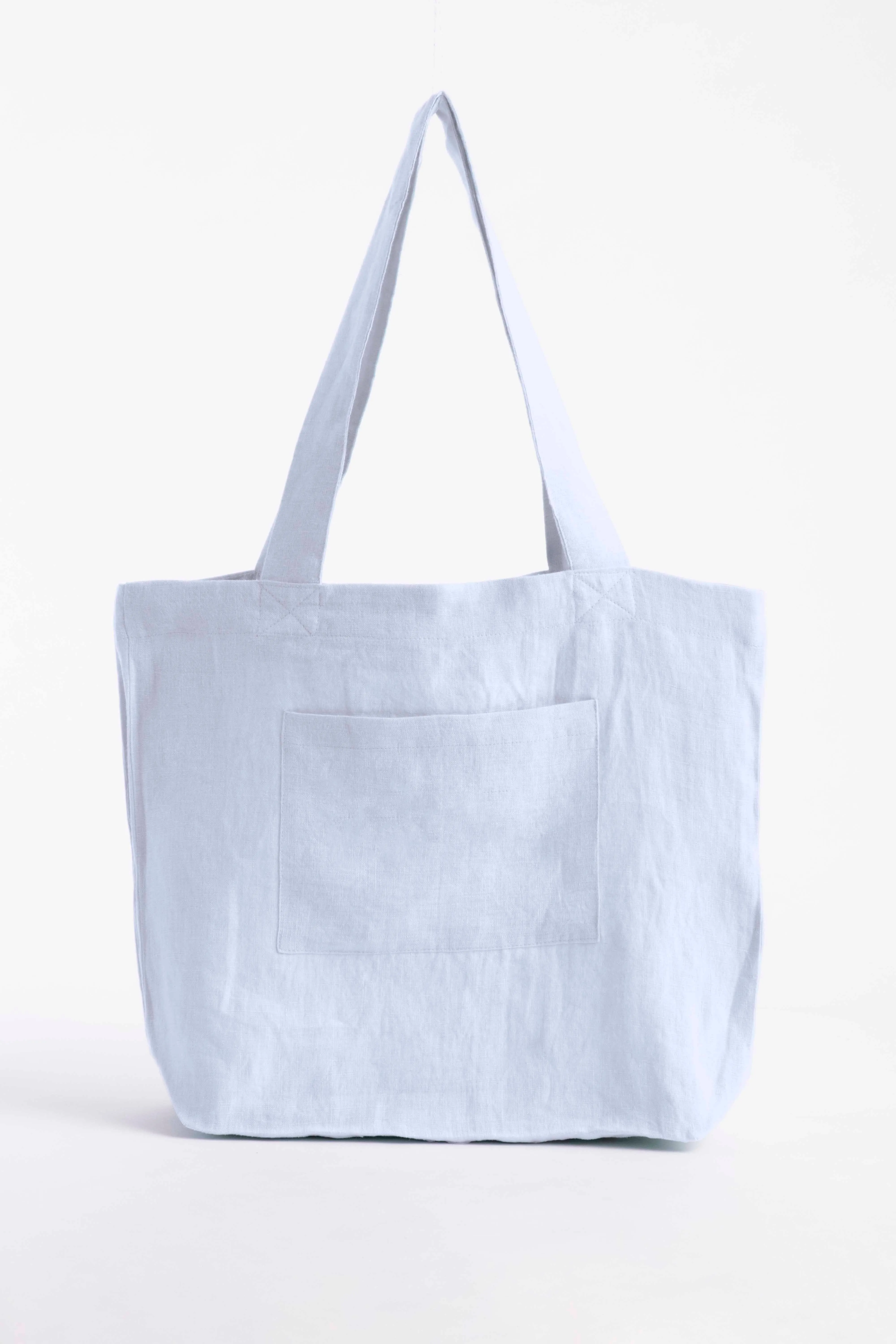 Linen Tote Bag-Sandy Beige
