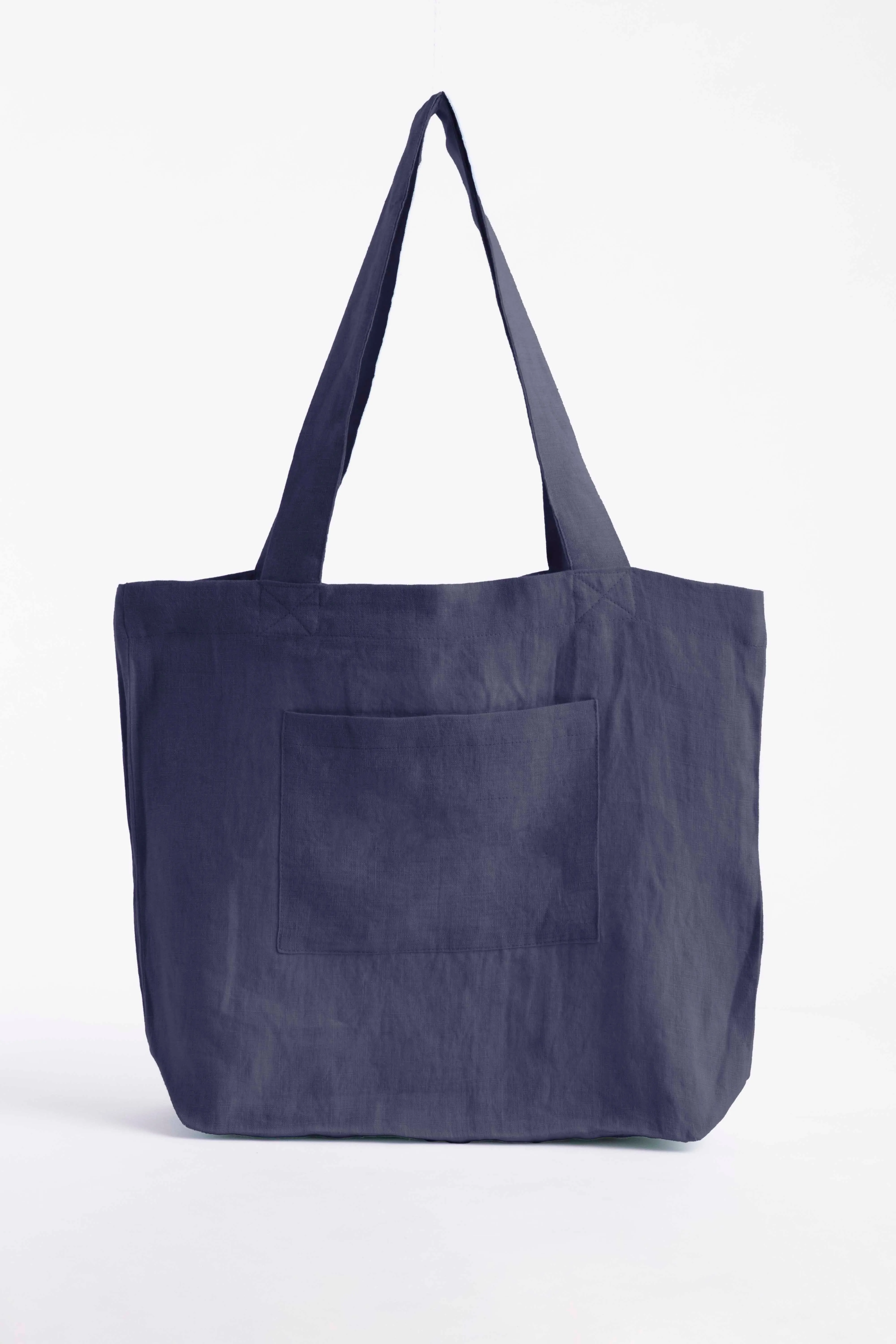 Linen Tote Bag-Sandy Beige