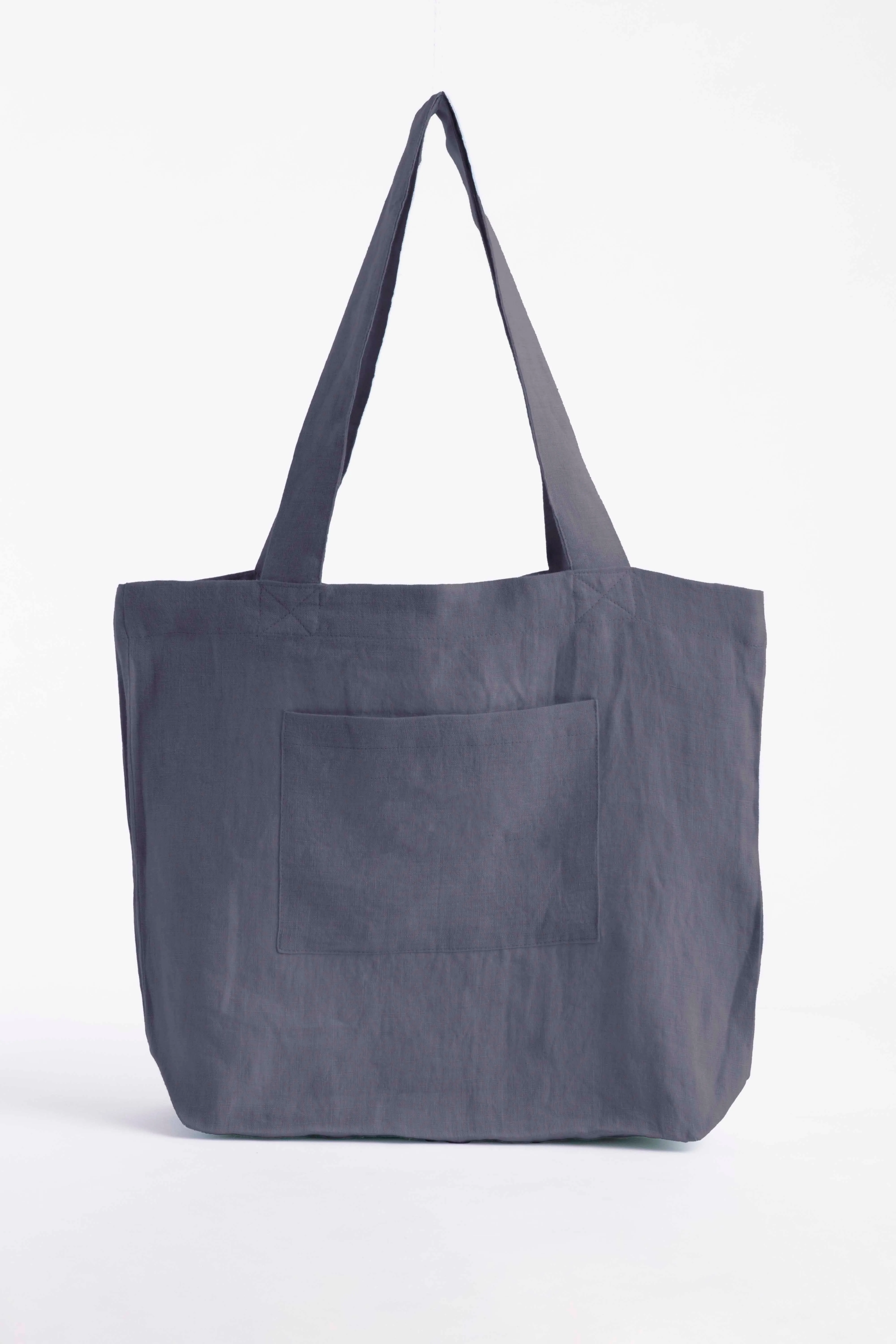 Linen Tote Bag-Sandy Beige