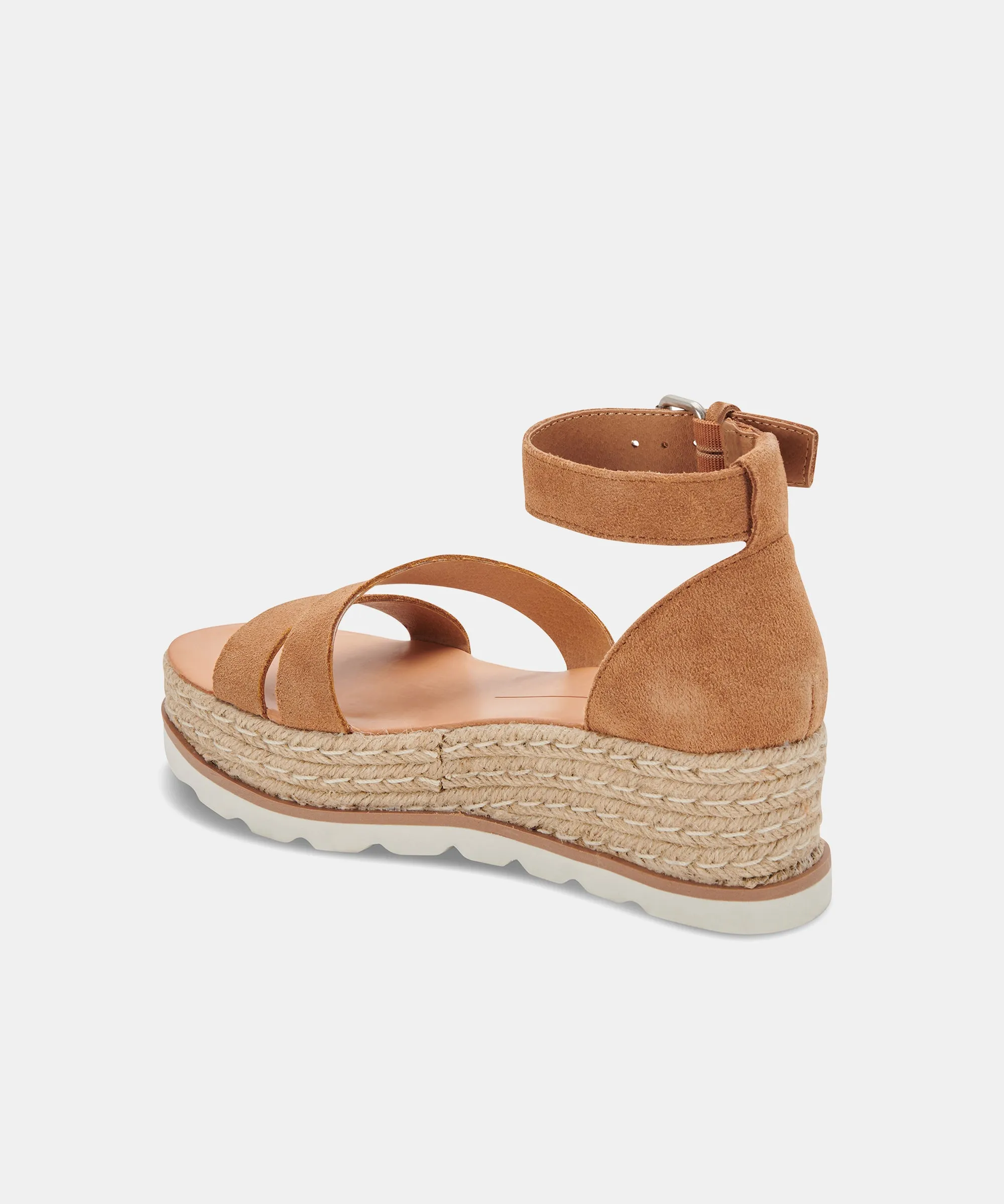 LIVIE WEDGES COGNAC SUEDE