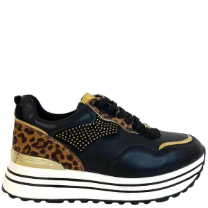 Lloyd & Pryce 'For her' Neville Lace Up Sneakers - Black