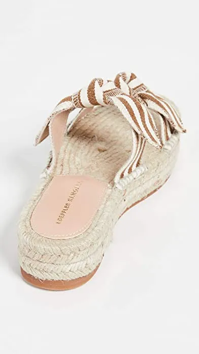 Loeffler Randall Daisy Open-Toe Espadrille Sandals Amber/Natural